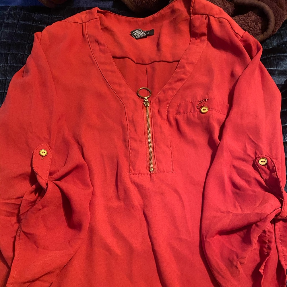Burnt orange blouse